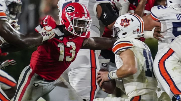 Georgia Bulldogs linebacker Azeez Ojulari (Mandatory Credit: Dale Zanine-USA TODAY Sports)