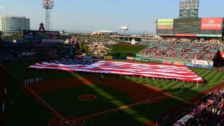 Current view of Angel Stadium of Anaheim. Mandatory Credit: Kirby Lee-USA TODAY Sports Current view of Angel Stadium of Anaheim. Mandatory Credit: Kirby Lee-USA TODAY Sports