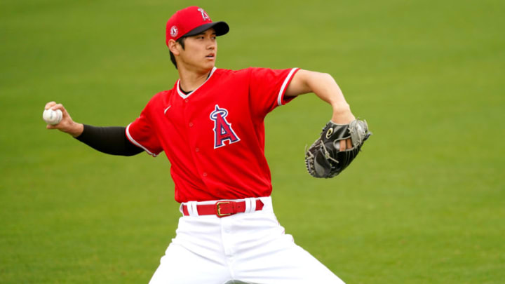 LA Angels star Shohei Ohtani in action in February. (Photo by Masterpress/Getty Images)