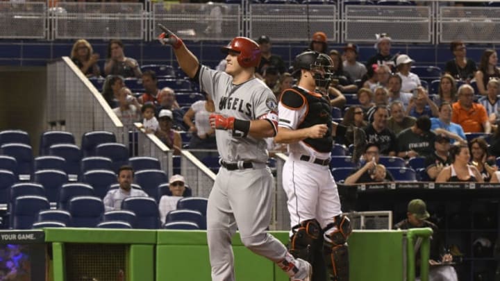 MIAMI, FL - MAY 27: Mike Trout