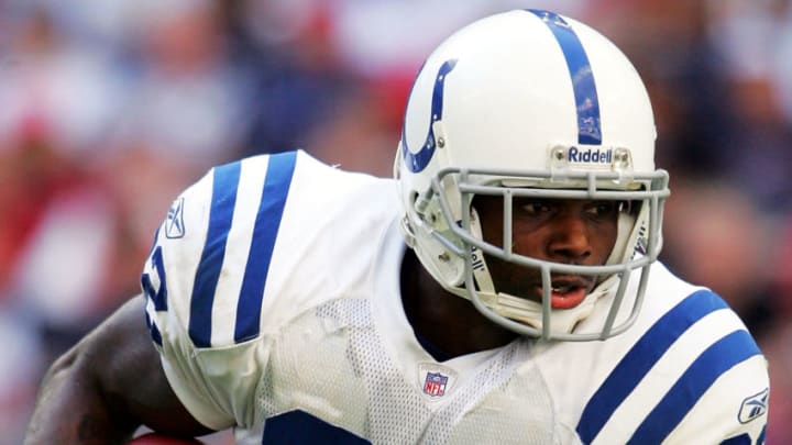 HOUSTON - DECEMBER 12: Edgerrin James #32 of the Indianapolis Colts carries the ball against the Houston Texans December 12, 2004 at Reliant Stadium in Houston, Texas. (Photo by Matthew Stockman/Getty Images) HOUSTON - DECEMBER 12: Edgerrin James #32 of the Indianapolis Colts carries the ball against the Houston Texans December 12, 2004 at Reliant Stadium in Houston, Texas. (Photo by Matthew Stockman/Getty Images)