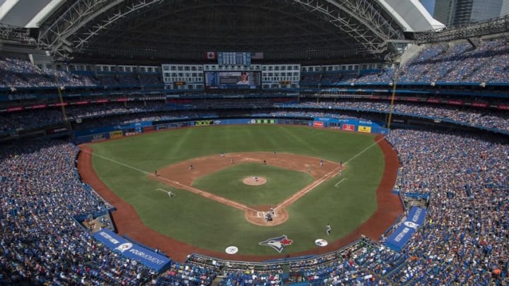 Aug 27, 2016; Toronto, Ontario, CAN; An overall view of the Rogers Centre during the third inning in a game between the Minnesota Twins and the Toronto Blue Jays at Rogers Centre. Mandatory Credit: Nick Turchiaro-USA TODAY Sports