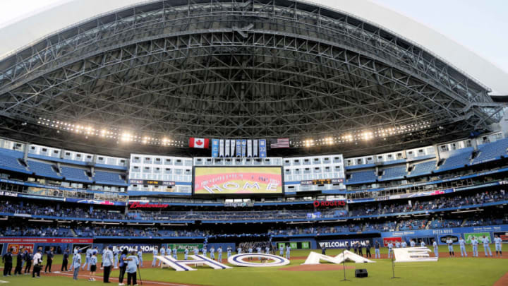 Jul 30, 2021; Toronto, Ontario, CAN; A general view of Rogers Centre before a game between the Kansas City Royals and Toronto Blue Jays. Mandatory Credit: John E. Sokolowski-USA TODAY Sports