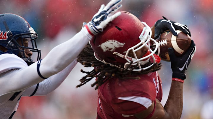 FAYETTEVILLE, AR – NOVEMBER 22: Keon Hatcher