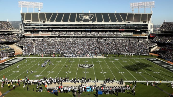 OAKLAND, CALIFORNIA - NOVEMBER 03: A general view during the Oakland Raiders game against the Detroit Lions at RingCentral Coliseum on November 03, 2019 in Oakland, California. (Photo by Ezra Shaw/Getty Images)