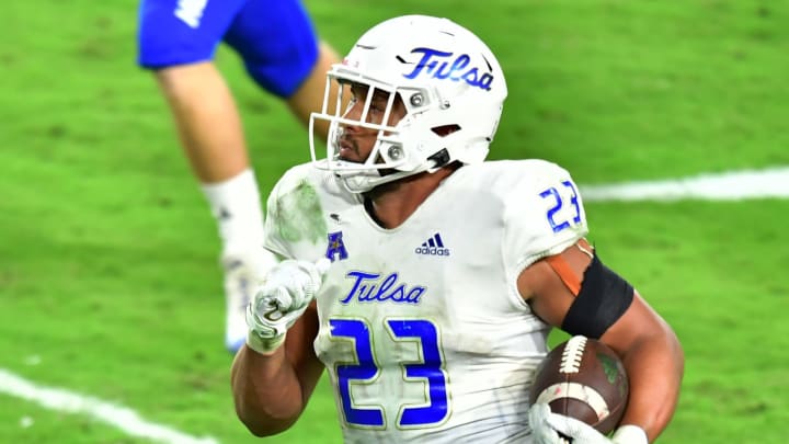 Zaven Collins from Tulsa. (Photo by Julio Aguilar/Getty Images)