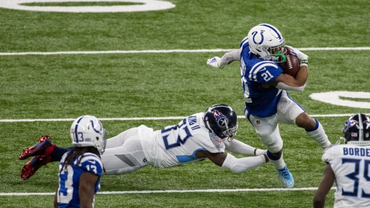 The Colts have a solid young running back in Nyheim Hines. Mandatory Credit: Trevor Ruszkowski-USA TODAY Sports