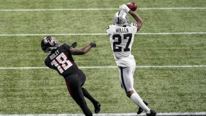 Las Vegas Raiders cornerback Trayvon Mullen (27) Mandatory Credit: Dale Zanine-USA TODAY Sports