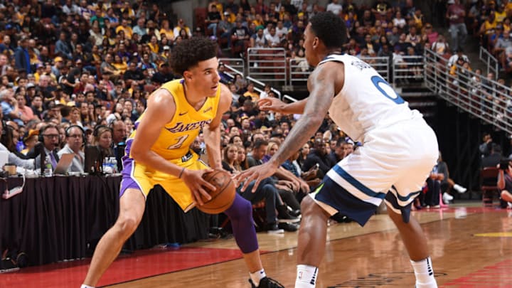 ANAHEIM, CA - SEPTEMBER 30: Lonzo Ball ANAHEIM, CA - SEPTEMBER 30: Lonzo Ball