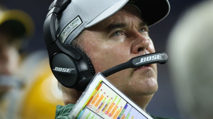 DETROIT, MI – OCTOBER 07: Head coach Mike McCarthy of the Green Bay Packers watches his team against the Detroit Lions during the second half at Ford Field on October 7, 2018 in Detroit, Michigan. (Photo by Leon Halip/Getty Images)