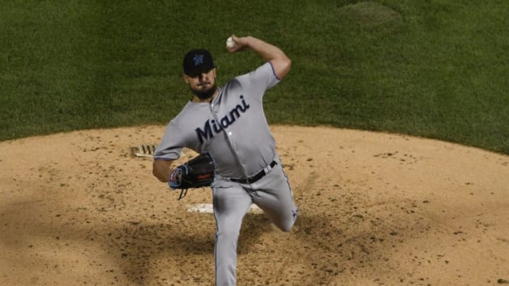 CHICAGO, ILLINOIS - JULY 23: Caleb Smith #31 of the Miami Marlins pitches against the Chicago White Sox during the sixth inning at Guaranteed Rate Field on July 23, 2019 in Chicago, Illinois. (Photo by David Banks/Getty Images)