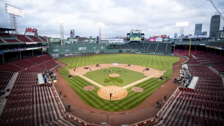 BOSTON, MA - MAY 29: A general view as the Dropkick Murphys perform during the Streaming Outta Fenway performance with no live audience as the Major League Baseball season is postponed due to the COVID-19 pandemic at Fenway Park on May 29, 2020 in Boston, Massachusetts. (Photo by Maddie Malhotra/Boston Red Sox/Getty Images)