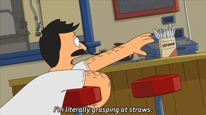 Image result for grasping for straws bobs burgers gif