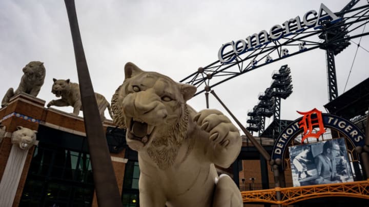 DETROIT, MICHIGAN, UNITED STATES - 2022/02/07: Comerica Park in downtown Detroit. (Photo by Stephen Zenner/SOPA Images/LightRocket via Getty Images)