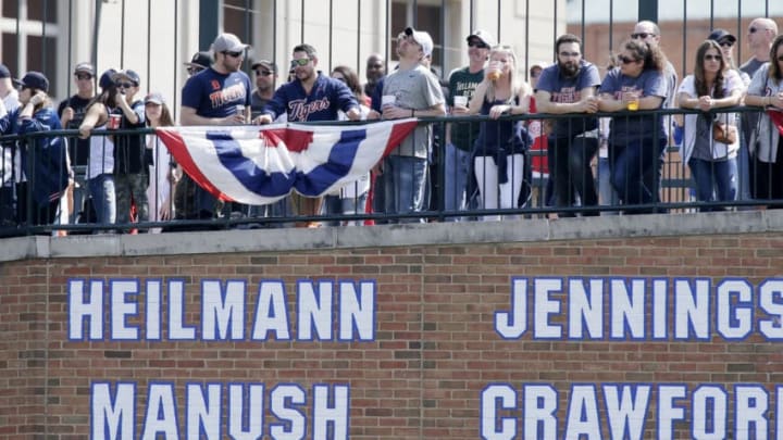 DETROIT, MI - APRIL 9: Fans watch the Detroit Tigers play the Boston Red Sox at Comerica Park on April 9, 2017 in Detroit, Michigan. (Photo by Duane Burleson/Getty Images)