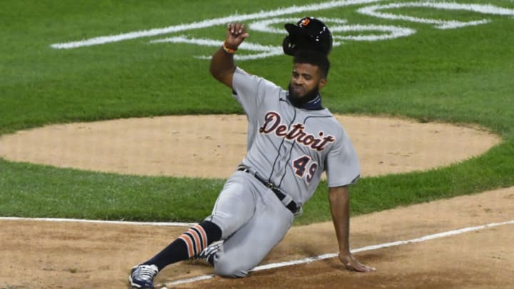 Aug 18, 2020 - Detroit Tigers shortstop Willi Castro scores. Matt Marton-USA TODAY Sports