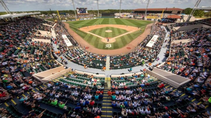 Detroit Tigers baseball fans watch their spring training game against the Atlanta Braves at Publix Field at Joker Marchant Stadium last March.031220 Ep Tigers 1 News