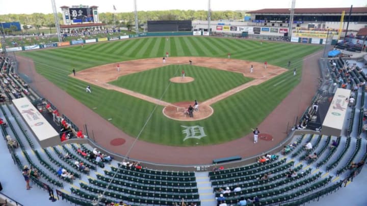 Detroit Tigers play against the Philadelphia Phillies during Grapefruit League action on Sunday, Feb. 28, 2021, at Publix Field at Joker Marchant Stadium in Lakeland, Florida.Joker Marchant Stadium overview, Joker Marchant Stadium general view