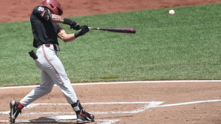 Outfielder Brock Jones doubles home two runs. Steven Branscombe-USA TODAY Sports