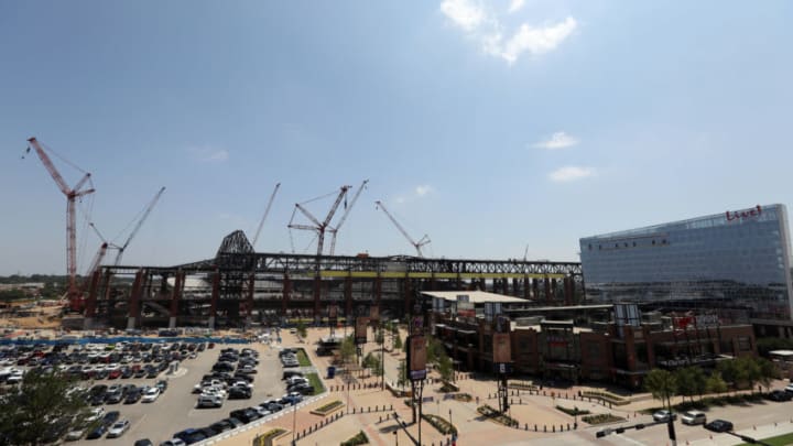 ARLINGTON, TEXAS - JUNE 20: A general view of construction of Globe Life Field on June 20, 2019 in Arlington, Texas. (Photo by Ronald Martinez/Getty Images)