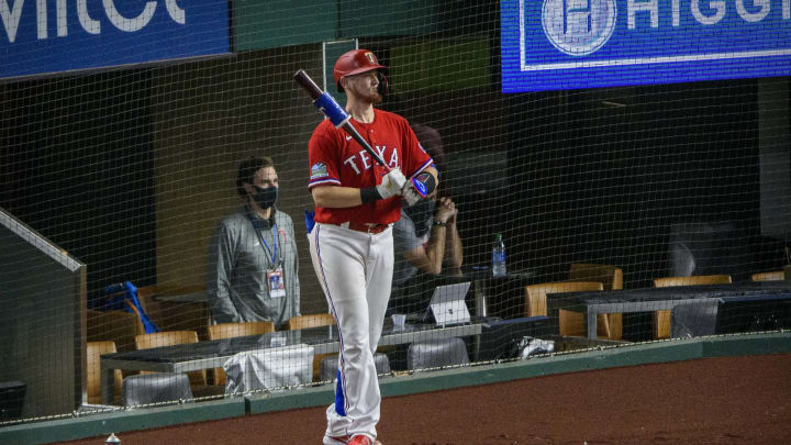 Texas Rangers' catcher Sam Huff