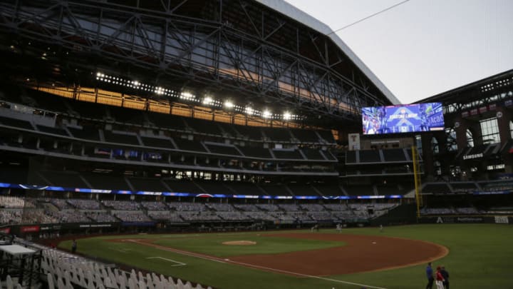 Sep 25, 2020; Arlington, Texas, USA; A general view of the stadium before the game between the Houston Astros and the Texas Rangers at Globe Life Field. Mandatory Credit: Tim Heitman-USA TODAY Sports