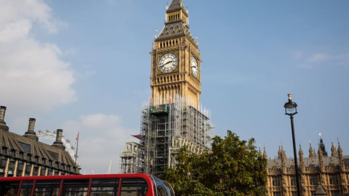 LONDON, ENGLAND - SEPTEMBER 26: The Elizabeth Tower, commonly known as Big Ben, is covered in scaffolding as conservation works are carried out on September 26, 2017 in London, England. (Photo by Jack Taylor/Getty Images)