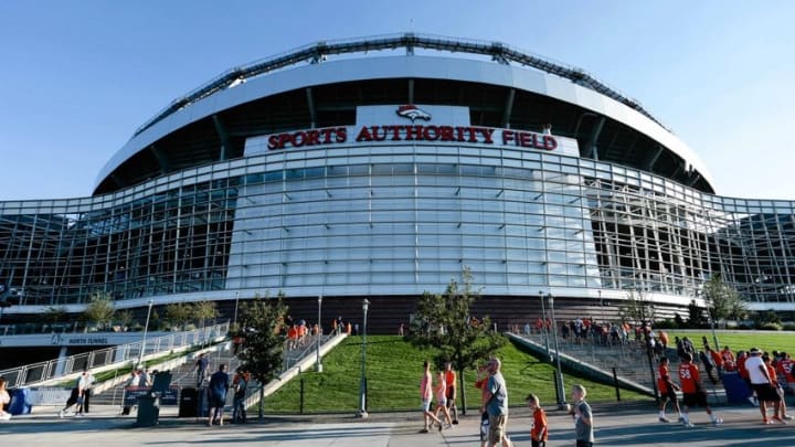 Sep 8, 2016; Denver, CO, USA; Fans walk around the stadium prior to the game between the Denver Broncos and the Carolina Panthers at Sports Authority Field at Mile High. Mandatory Credit: Isaiah J. Downing-USA TODAY Sports