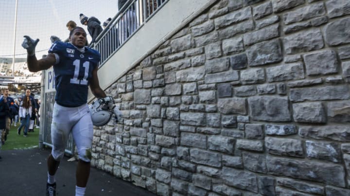 STATE COLLEGE, PA - NOVEMBER 16: Micah Parsons #11 of the Penn State Nittany Lions walks to the locker room after the game against the Indiana Hoosiers at Beaver Stadium on November 16, 2019 in State College, Pennsylvania. (Photo by Scott Taetsch/Getty Images)