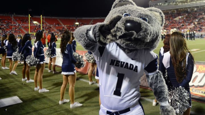 LAS VEGAS, NV – NOVEMBER 29: Nevada Wolf Pack mascot Alphie attends a game against the UNLV Rebels at Sam Boyd Stadium on November 29, 2014 in Las Vegas, Nevada. Nevada won 49-27. (Photo by Ethan Miller/Getty Images)