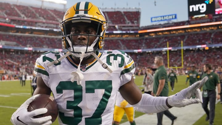SANTA CLARA, CALIFORNIA – NOVEMBER 24: Josh Jackson #37 of the Green Bay Packers leaves the field after pregame warmups before playing the San Francisco 49ers in an NFL football game at Levi’s Stadium on November 24, 2019, in Santa Clara, California. (Photo by Thearon W. Henderson/Getty Images)