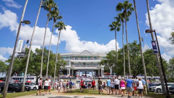 A general view of the exterior of Hammond Stadium. (Photo by Brace Hemmelgarn/Minnesota Twins/Getty Images)