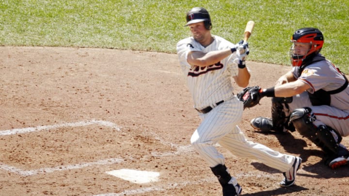 Michael Cuddyer of the Minnesota Twins bats against the Baltimore Orioles. (Photo by Bruce Kluckhohn/Minnesota Twins/Getty Images)