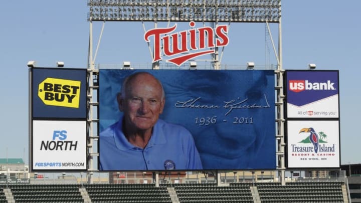 MINNEAPOLIS, MN - MAY 17: The Minnesota Twins remember Hall of Famer Harmon Killebrew on May 17, 2011 at Target Field in Minneapolis, Minnesota. Harmon Killebrew passed away today at the age 74 in Scottsdale, Arizona after a battle with esophageal cancer. (Photo by Hannah Foslien/Getty Images)
