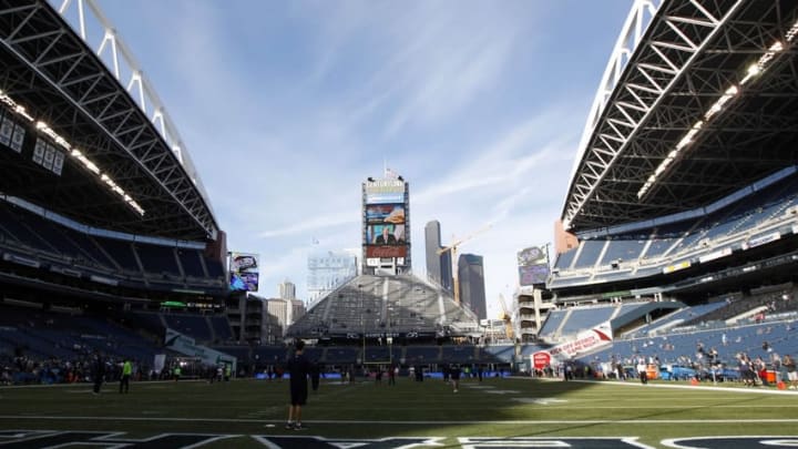 Oct 5, 2015; Seattle, WA, USA; General view of CenturyLink Field before a game between the Seattle Seahawks and Detroit Lions. Mandatory Credit: Joe Nicholson-USA TODAY Sports