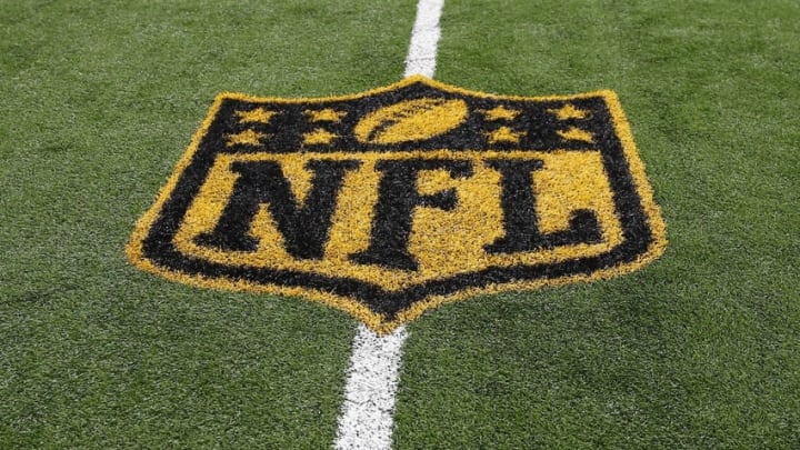 Nov 1, 2015; Arlington, TX, USA; NFL logo after the game between the Dallas Cowboys and Seattle Seahawks at AT&T Stadium. Mandatory Credit: Kevin Jairaj-USA TODAY Sports