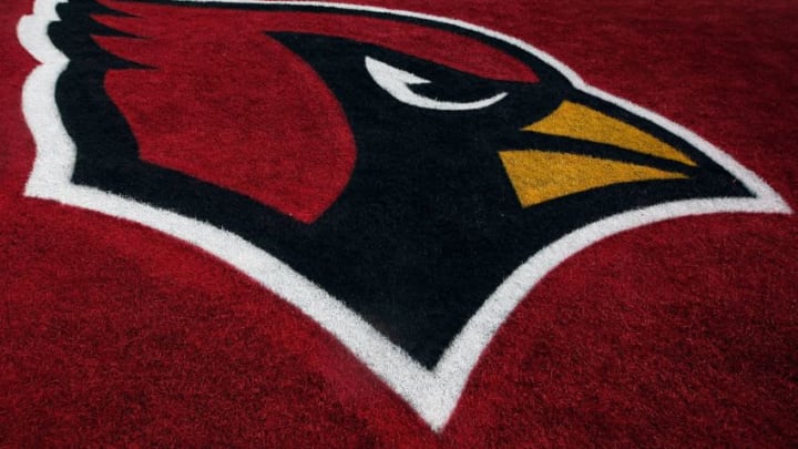 TAMPA, FL - FEBRUARY 01: The Arizona Cardinals logo is seen in the end zone before Super Bowl XLIII on February 1, 2009 at Raymond James Stadium in Tampa, Florida. (Photo by Jamie Squire/Getty Images)