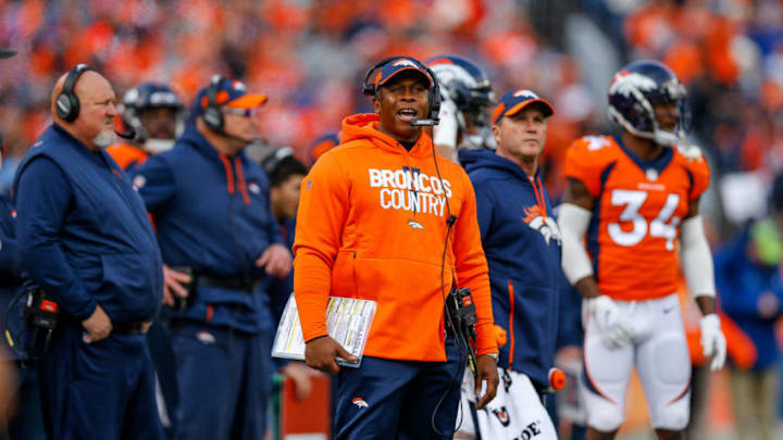 DENVER, CO - DECEMBER 30: Head coach Vance Joseph of the Denver Broncos works on the sideline int he first half of a game against the Los Angeles Chargers at Broncos Stadium at Mile High on December 30, 2018 in Denver, Colorado. (Photo by Justin Edmonds/Getty Images) DENVER, CO - DECEMBER 30: Head coach Vance Joseph of the Denver Broncos works on the sideline int he first half of a game against the Los Angeles Chargers at Broncos Stadium at Mile High on December 30, 2018 in Denver, Colorado. (Photo by Justin Edmonds/Getty Images)