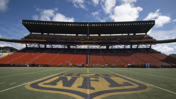 January 31, 2016; Honolulu, HI, USA; General view of Aloha Stadium before the 2016 Pro Bowl game between Team Rice and Team Irvin. Mandatory Credit: Kyle Terada-USA TODAY Sports