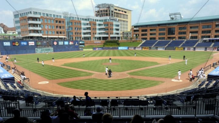 DURHAM, NC - JULY 28: The Chicago White Sox play the Most Valuable Prospects during the championship game of the 2011 Breakthrough Series at the Durham Bulls Athletic Park on July 28, 2011 in Durham, North Carolina. Most Valuable Prospects won 17-2 over the Chicago White Sox. (Photo by Sara D. Davis/Getty Images)