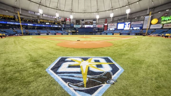 ST PETERSBURG, FL - MAY 6: General view of Tropicana field prior to the game between the Toronto Blue Jays and the Tampa Bay Rays on May 6, 2018 at Tropicana Field in St Petersburg, Florida. (Photo by Julio Aguilar/Getty Images)