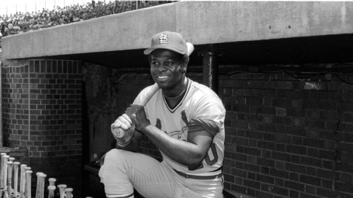 CHICAGO - UNDATED 1978: Lou Brock of the St Louis Cardinals poses before a MLB game at Wrigley Field in Chicago, Illinois. Brock played for the St Louis Cardinals from 1964-79. (Photo by Ron Vesely/Getty Images)