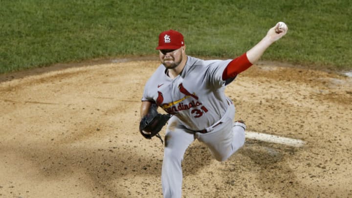 Jon Lester #31 of the St. Louis Cardinals in action against the New York Mets at Citi Field on September 15, 2021 in New York City. The Cardinals defeated the Mets 11-4. (Photo by Jim McIsaac/Getty Images)