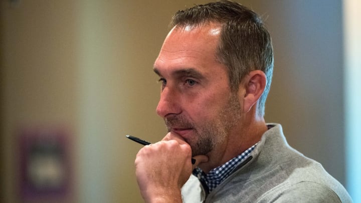 Nov 8, 2016; Scottsdale, AZ, USA; St. Louis Cardinals general manager John Mozeliak during the MLB general managers meeting at the Omni Scottsdale Resort. Mandatory Credit: Mark J. Rebilas-USA TODAY Sports