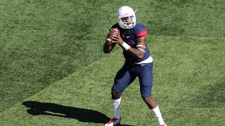 TUCSON, AZ - OCTOBER 15: Quarterback Khalil Tate