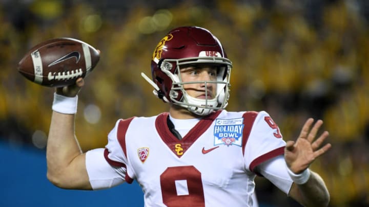 USC foootball quarterback Kedon Slovis. (Kirby Lee-USA TODAY Sports)