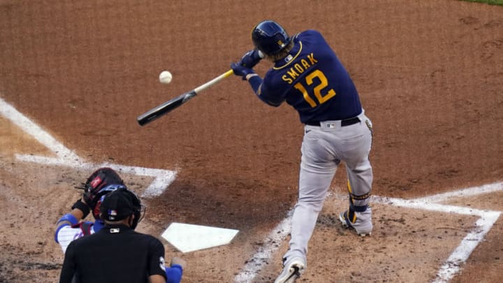 Justin Smoak, Milwaukee Brewers (Photo by Nuccio DiNuzzo/Getty Images)
