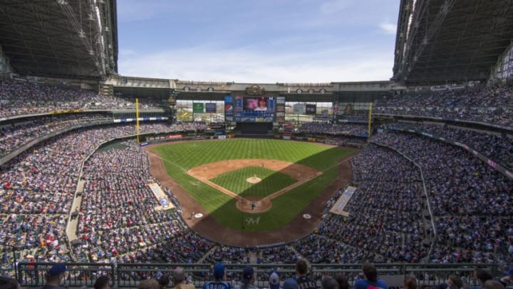 MILWAUKEE, WI - MAY 5: General view of Miller Park during the Milwaukee Brewers and St Louis Cardinals game on May 5, 2013 in Milwaukee, Wisconsin. (Photo by Tom Lynn/Getty Images)