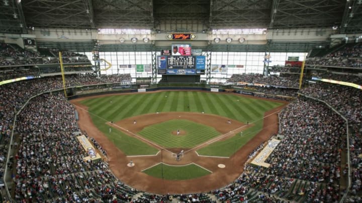 MILWAUKEE - MAY 20: A general view of Miller Park taken during the game between the Milwaukee Brewers and the Minnesota Twins on May 20, 2007 at Miller Park in Milwaukee, Wisconsin. The Brewers defeated the Twins 6-5. (Photo by Jonathan Daniel/Getty Images)