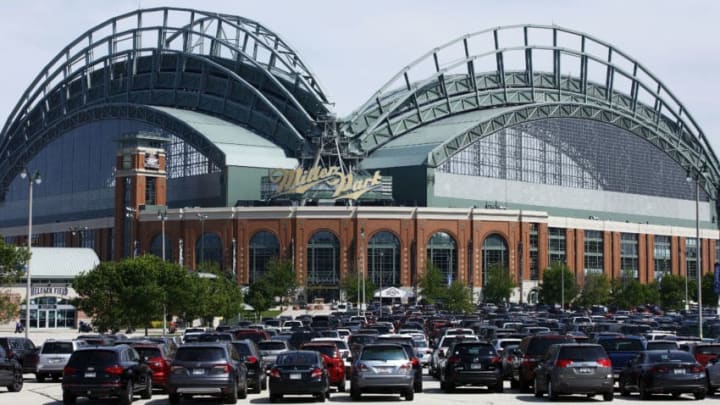 MILWAUKEE, WI - JUNE 06: General view of the ballpark exterior during a game between the Milwaukee Brewers and Miami Marlins at Miller Park on June 6, 2019 in Milwaukee, Wisconsin. The Brewers won 5-1. (Photo by Joe Robbins/Getty Images)